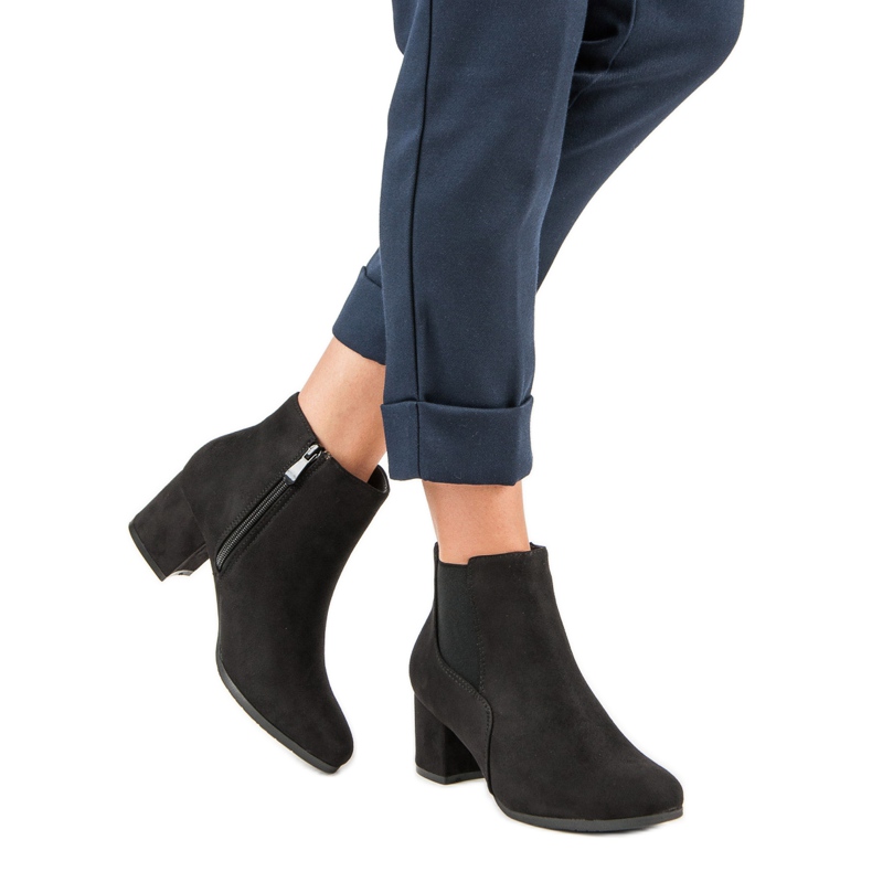 Nio Nio Svarta Chelsea -stövlar i mocka 1