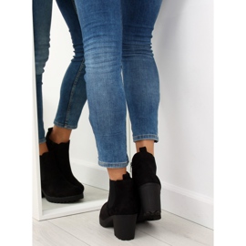 Svarta stövlar med breda klackar E5106 Svart 1