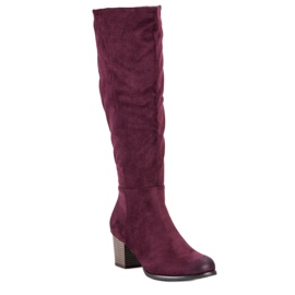 VINCEZA mocka stövlar röd 1