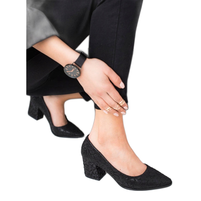 Kylie Eleganta svarta pumpar 2