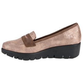 Kylie Wedge loafers beige 1