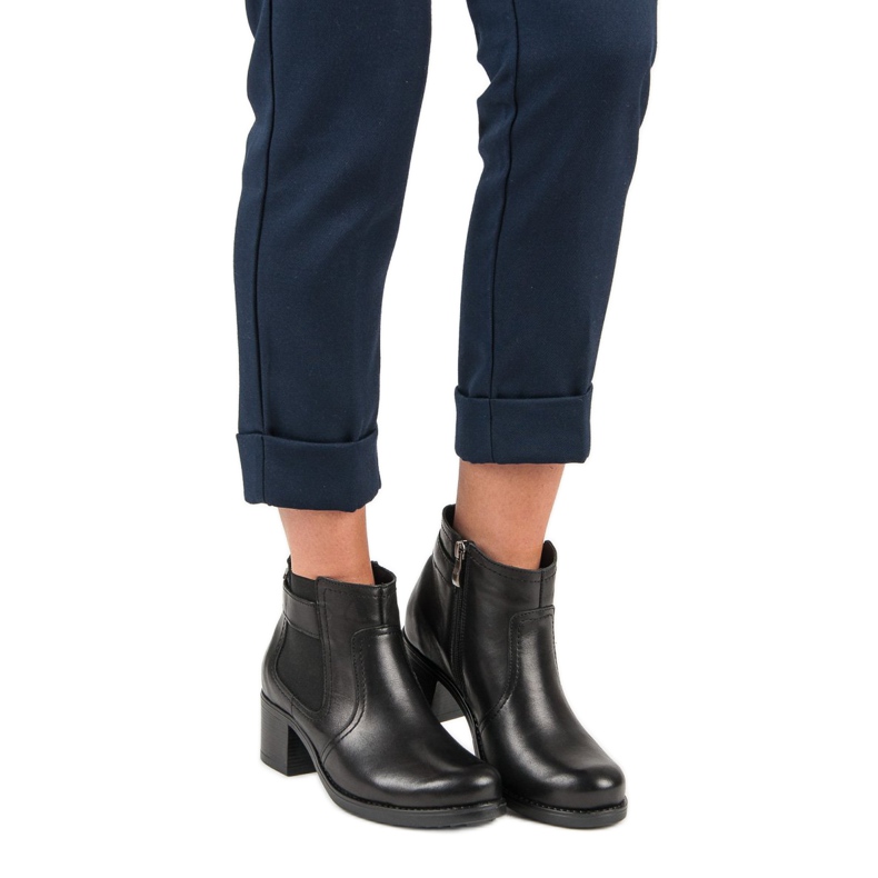 VINCEZA Chelsea -stövlar i skinn svart 2