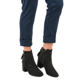 Eleganta stövlar i mocka svart 1