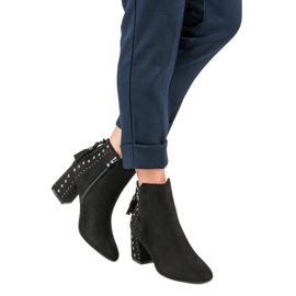 Eleganta stövlar i mocka svart 2