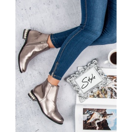 Comer Stövlar med pärlor grå 1