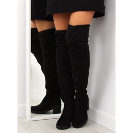 Svarta högklackade stövlar BH108-HB 2