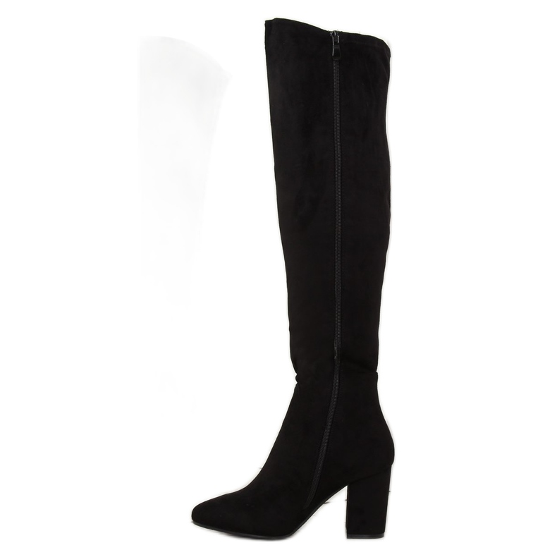 Svarta högklackade stövlar BH133-HB svart 2