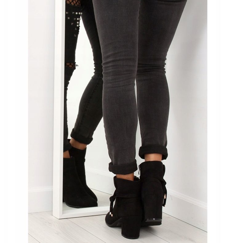 Svarta YL56 Svarta högklackade stövlar 1