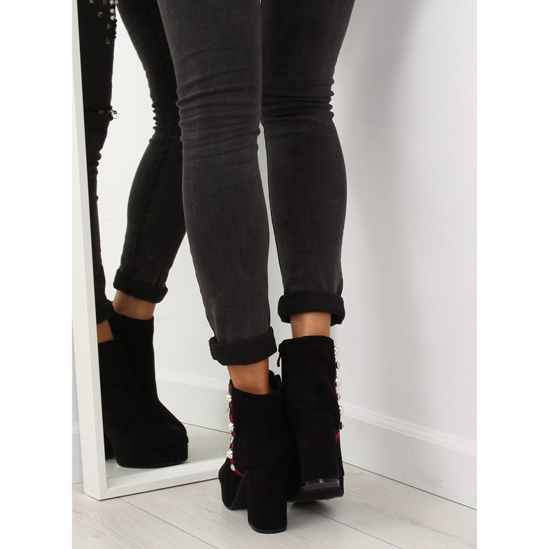 Svarta YQ208 Svarta plattformsstövlar 1