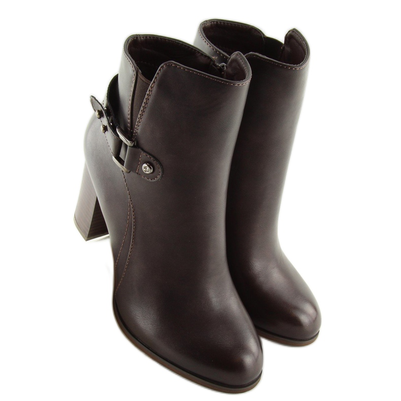 Bruna höga klackar 3974 Brun 2