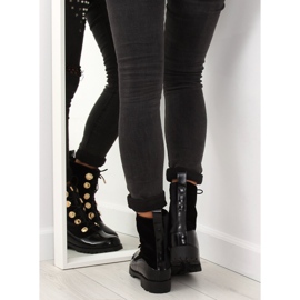 Velourarbetare med knappar svart R113p Svart 1