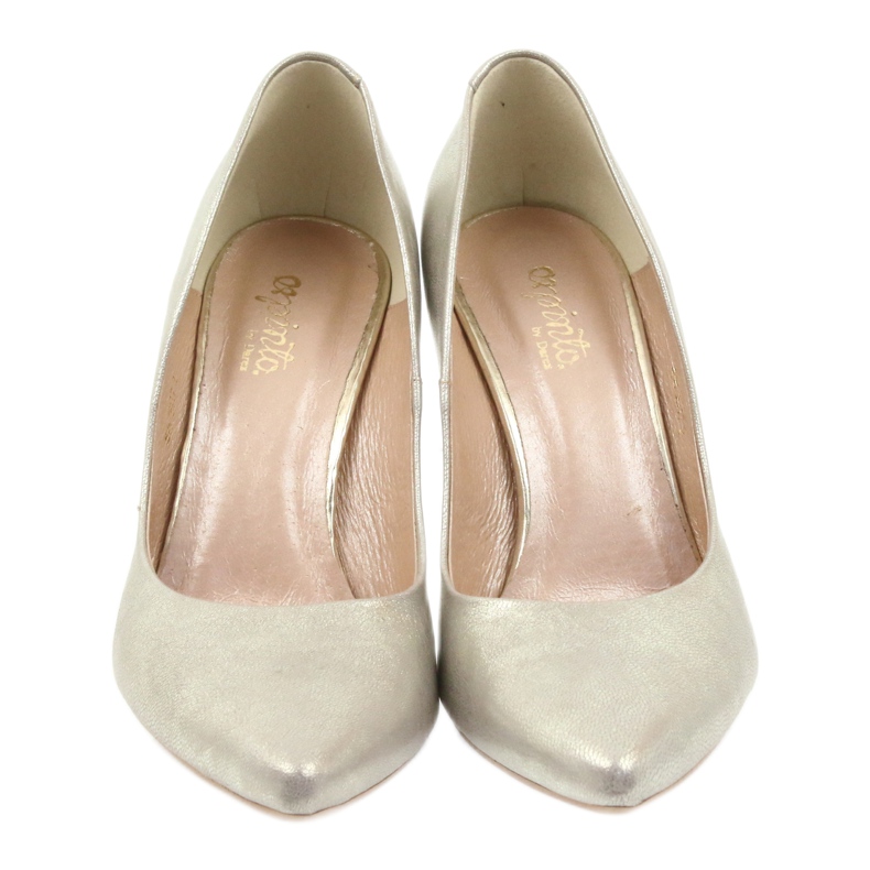 Espinto metallpumpar på złote 456/72 häl gyllene 3