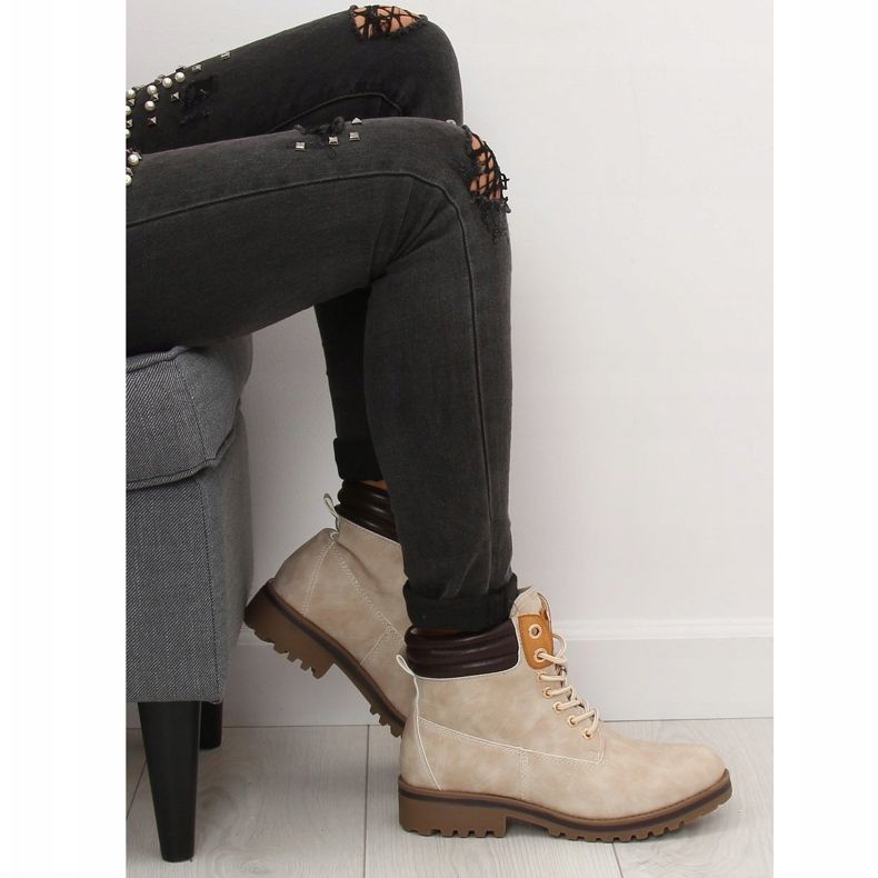Timmerstövlar för kvinnor beige GD-ZN27 Beige 1