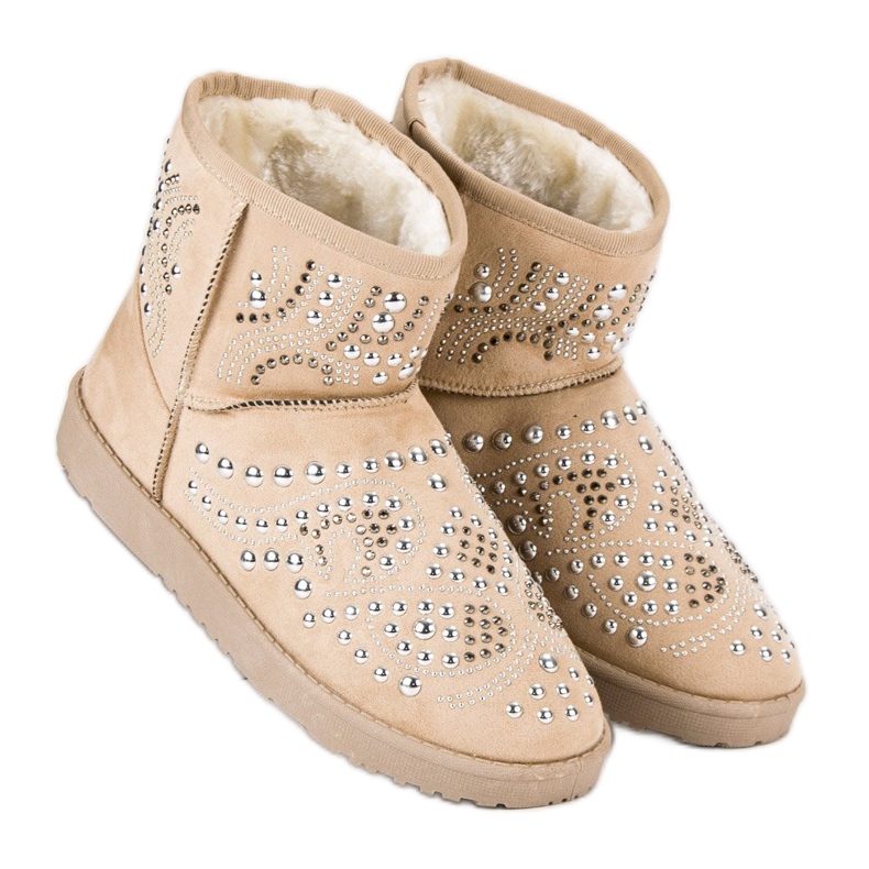 Trendiga beige snöskor 2