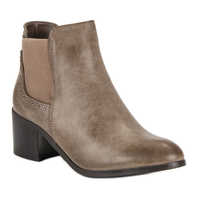 Stövlar på ett inlägg brun 1