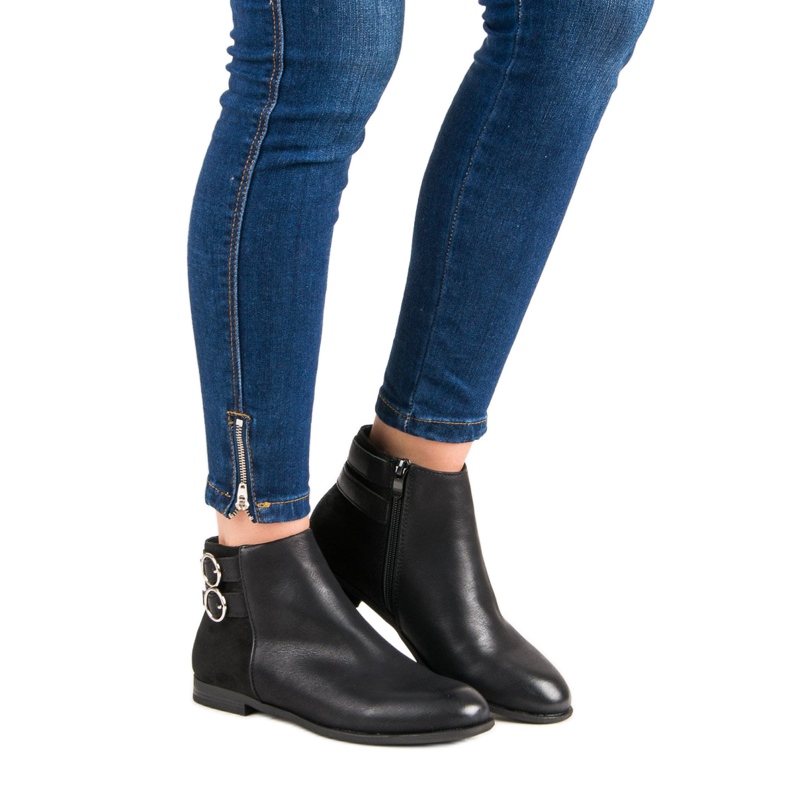 Super Mode Svarta låga stövlar 1