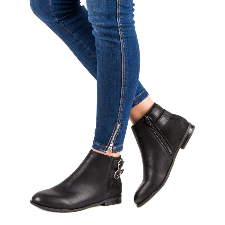 Super Mode Svarta låga stövlar 2