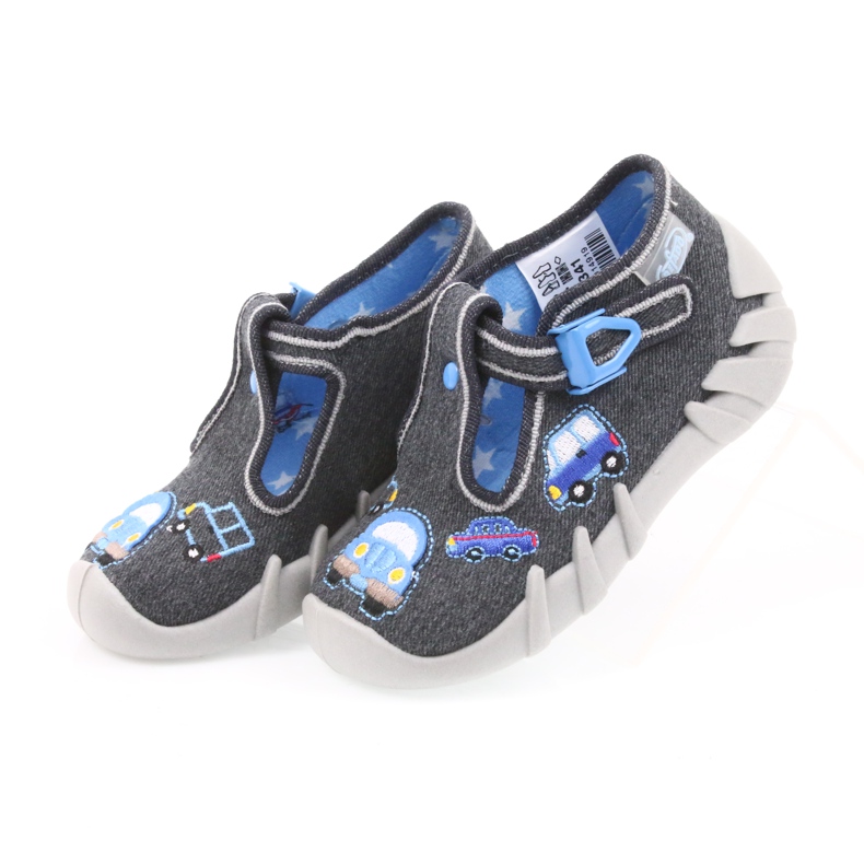 Befado 110P341 grå tofflor för barn blå 3