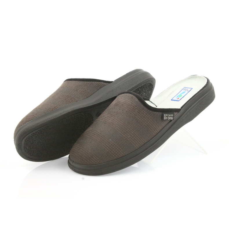 Befado herrskor tofflor hälsa tofflor 125m012 svart brun 4