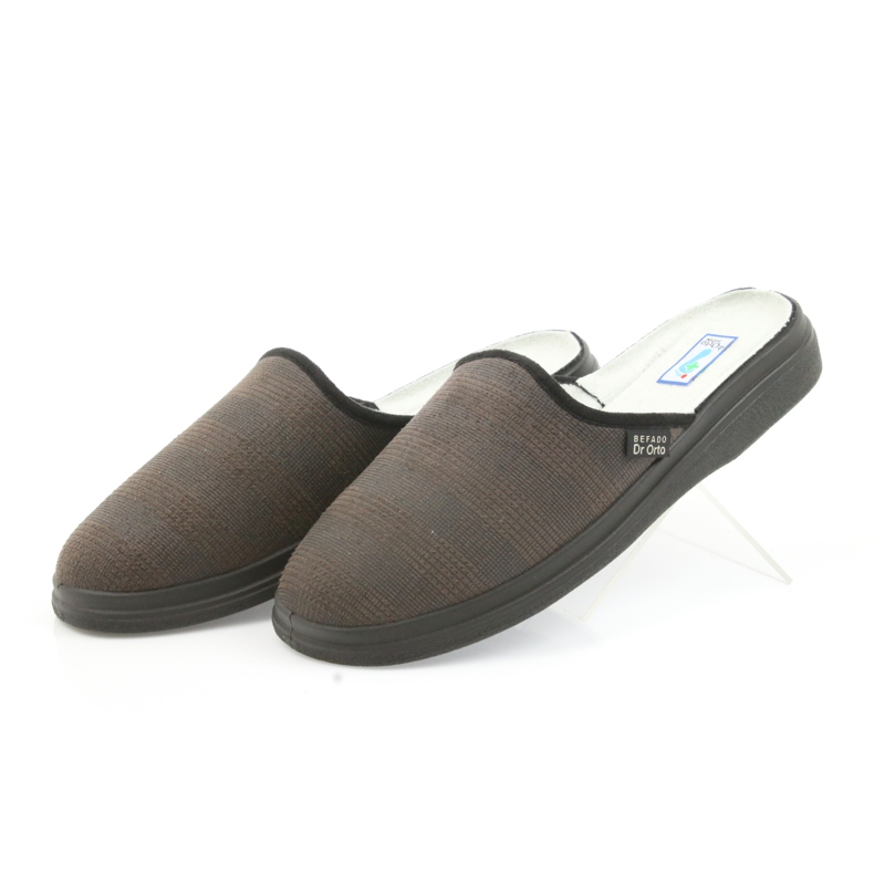 Befado herrskor tofflor hälsa tofflor 125m012 svart brun 3