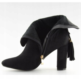 Svart FA183 Svarta höga klackar 2