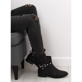 Svarta Chelsea stövlar med pärlor 8996 Svart 1