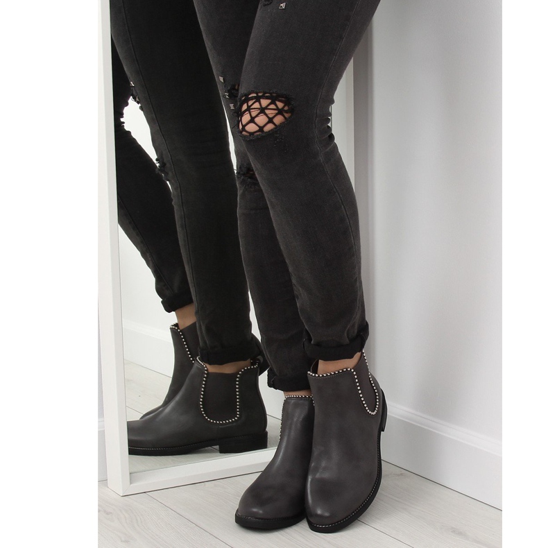 Grå Chelsea stövlar för kvinnor 1003-PA Grå 1