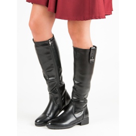 Filippo Klassiska platta stövlar svart 1