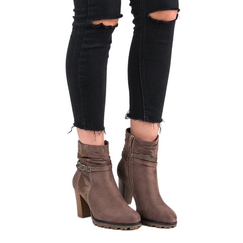 Super Mode Snygga stövlar på stolpen brun 1