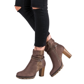 Super Mode Snygga stövlar på stolpen brun 2