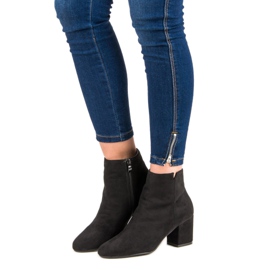 Nio Nio Klassiska stövlar i mocka svart 1