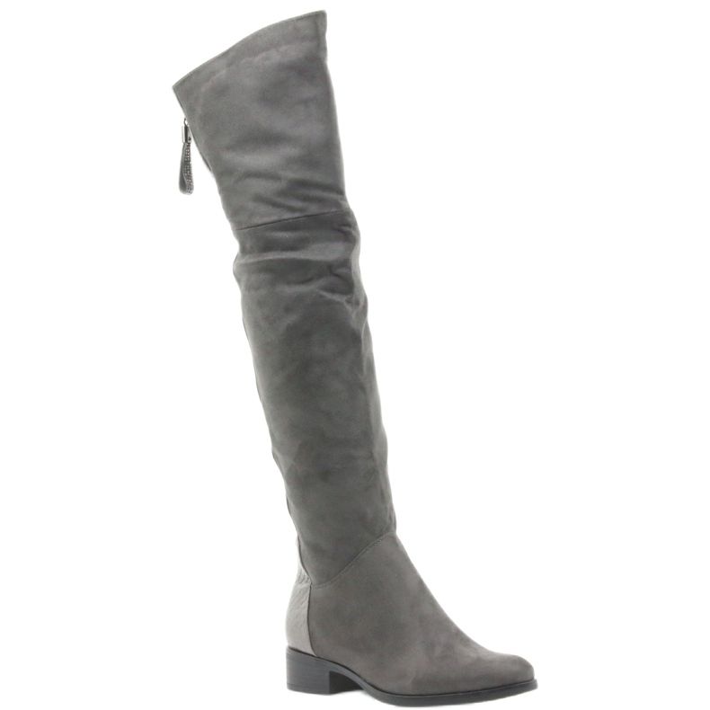 Grå Filippo 379 knästövlar 1