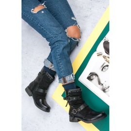 Queentina Rock platta stövlar svart 1