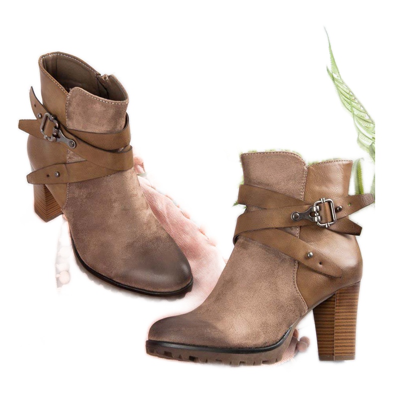 Super Mode Snygga stövlar på stolpen brun 1