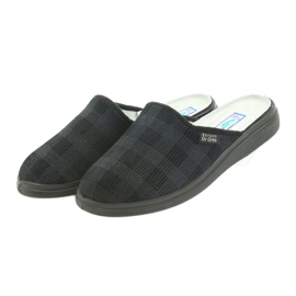 Befado herrskor125m tofflor, hälsotofflor svart grå 3