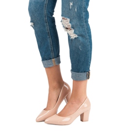 Klassiska lackerade pumpar brun 1