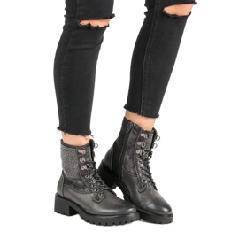 Ideal Shoes Snörade arbetare på plattformen grön 2