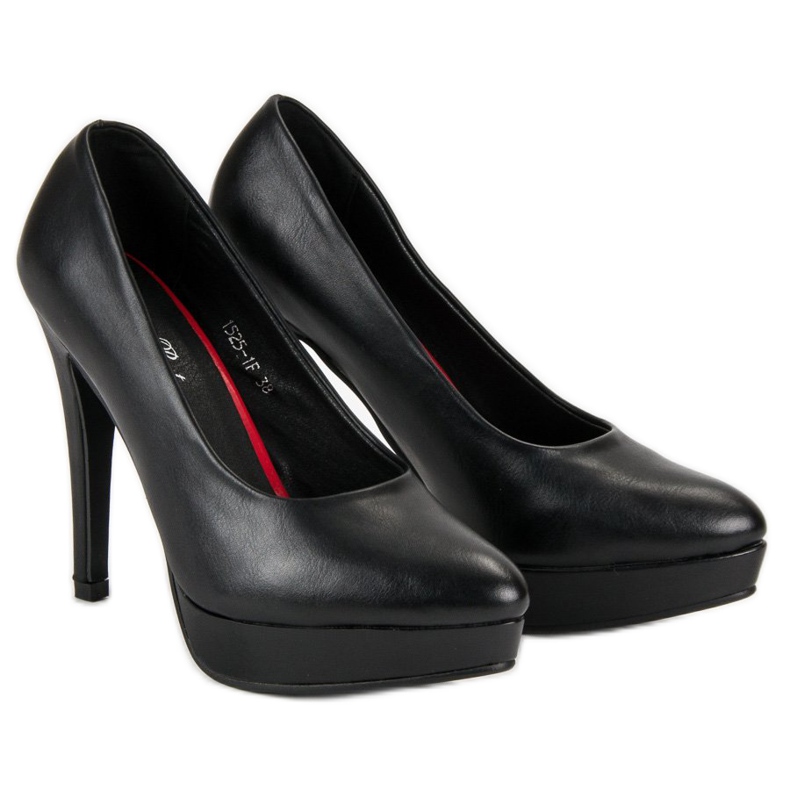 J. Star Sexiga platåklackar svart 1