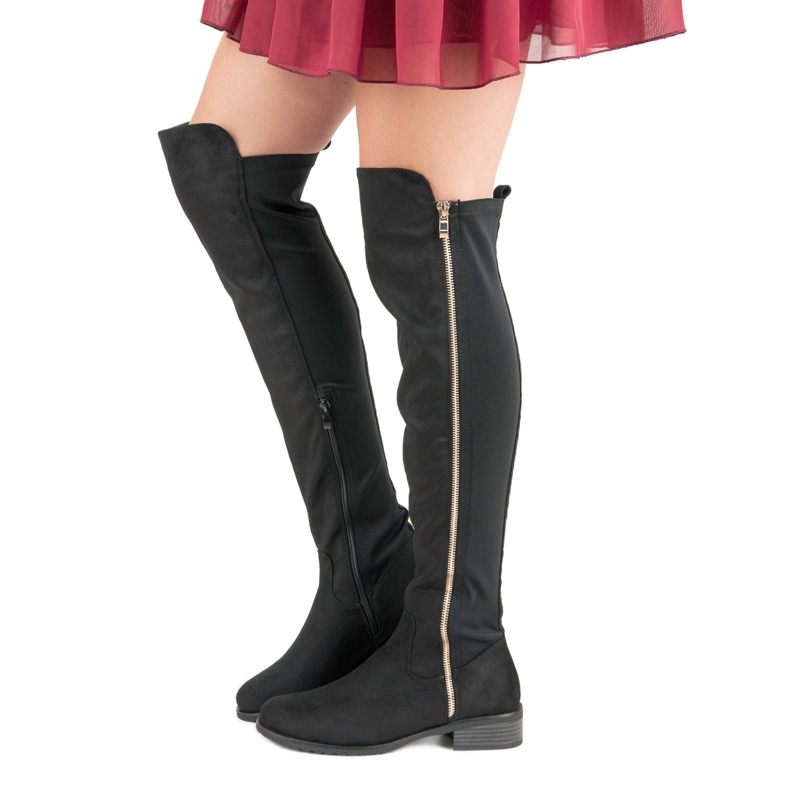 Seastar Svarta stövlar med dragkedja 2