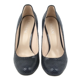 Sagan 2600 marinblå pumps 4