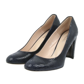 Sagan 2600 marinblå pumps 3