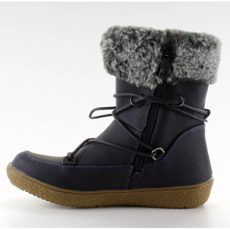 Halvstövlar för barn med päls K1647201 Marino marinblå 2