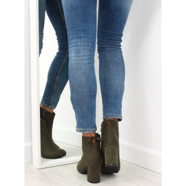 Gröna högklackade stövlar 7357-GA Gröna 2