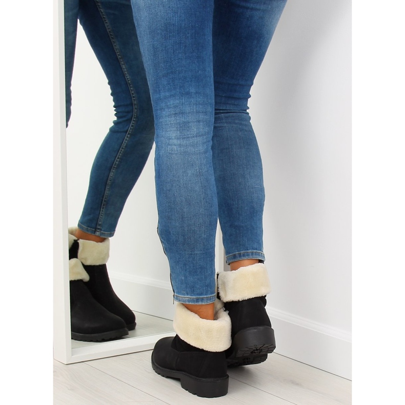 Svarta ZY9210 Svarta tjockisolerade stövlar 2