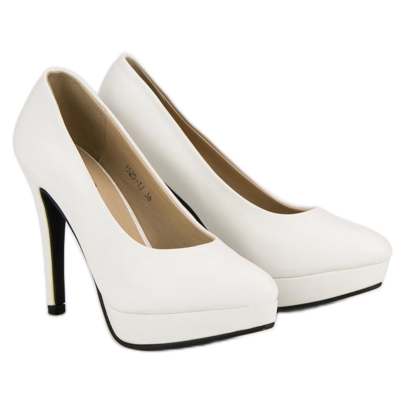 J. Star Sexiga höga klackar på plattformen vit 1