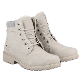 Grå, isolerade vandringsskor 1