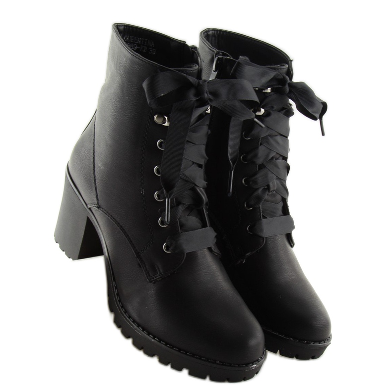 Svarta högklackade arbetare B2889-KB Svart 2