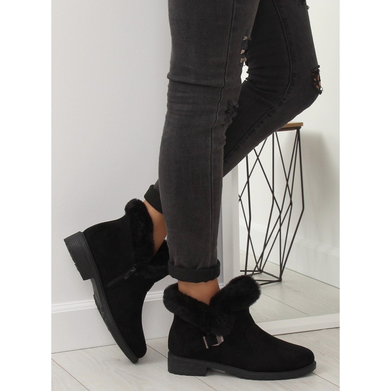 Svarta kvinnors svarta stövlar SJ1821-1 Svart 1