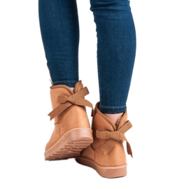 Mukluki Med En Rosett brun 2