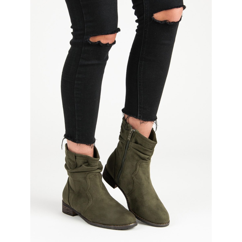 Nio Nio Olive Booties grön 1